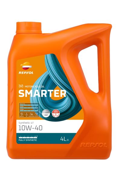 REPSOL SMARTER SYN 4T 10W40 4L Συνθετικό Λάδι Μοτοσυκλέτας