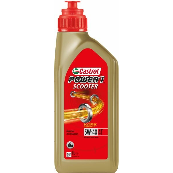 4T engine oil CASTROL Power 1 Scooter 5W40 1l, 