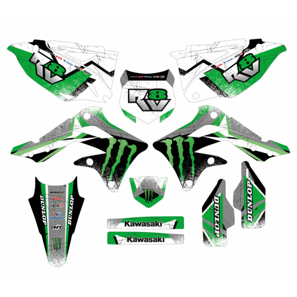 ΣΕΤ ΑΥΤΟΚΟΛΛΗΤΑ ΓΡΑΦΙΚΑ Kawasaki – KXF 450 ’12-’15