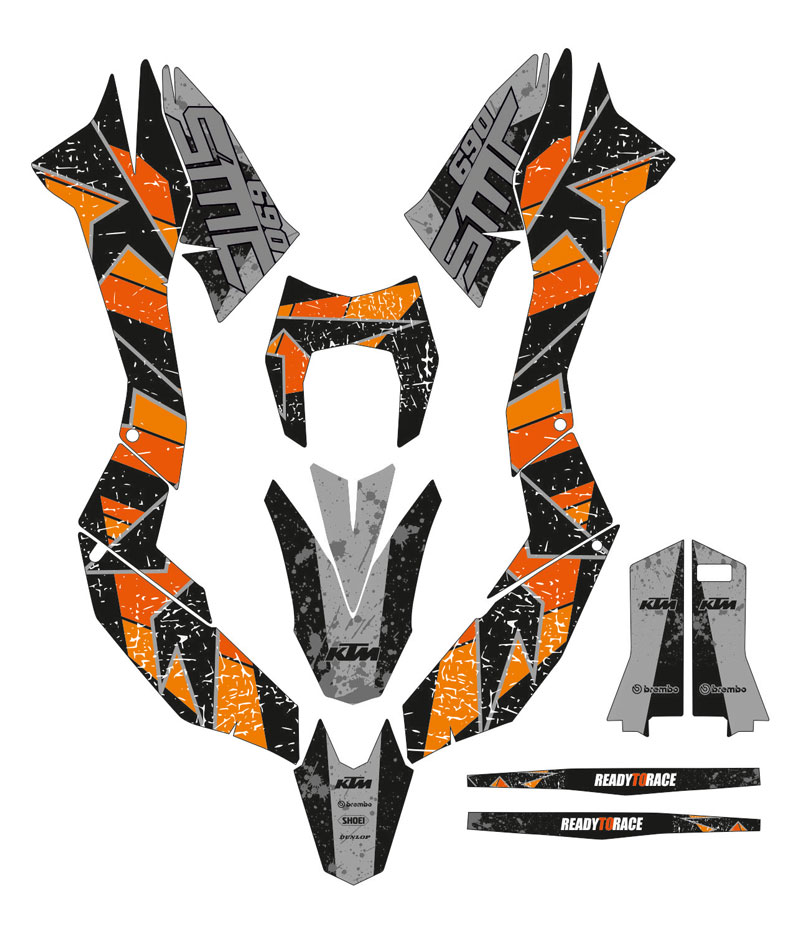 ΣΕΤ ΑΥΤΟΚΟΛΛΗΤΑ ΓΡΑΦΙΚΑ KTM SMC 690 Abstract