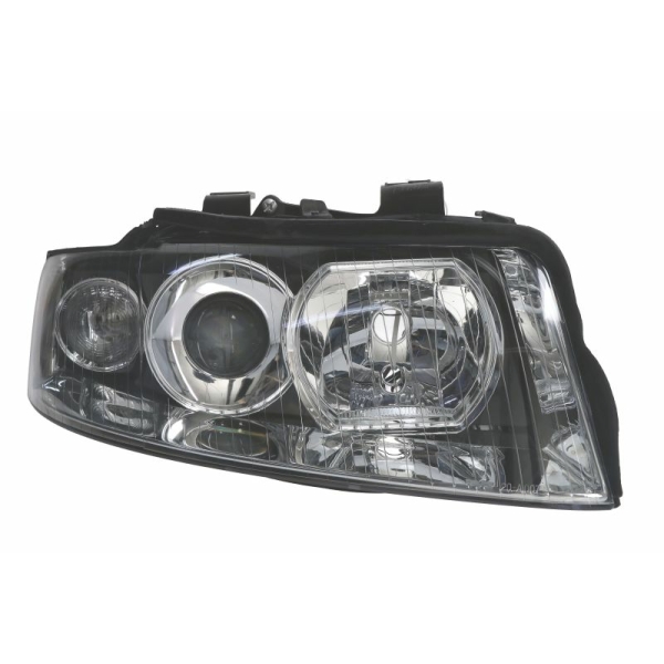 ΦΑΝΑΡΙ ΕΜΠΡΟΣ AUDI A4 B6 2000-2004, δεξι, black chromium-plated, H7.