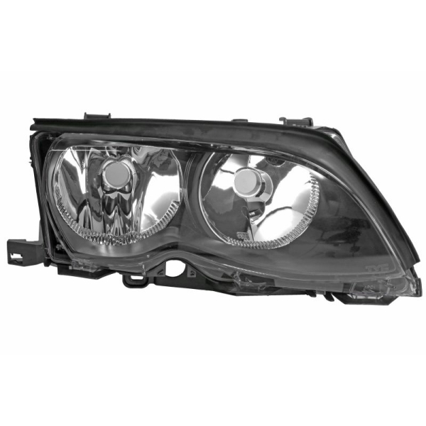 ΦΑΝΑΡΙ ΕΜΠΡΟΣ BMW 3 E46, 2000-2006, δεξι, insert colour black, με ηλεκτρικό μοτέρ, H7