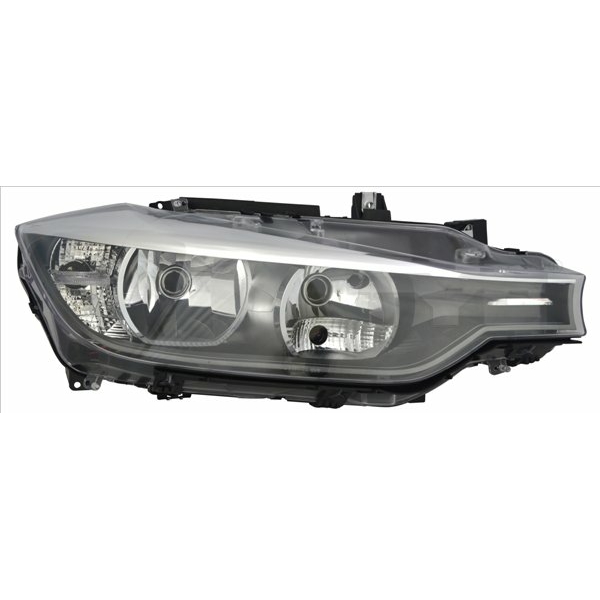 ΦΑΝΑΡΙ ΕΜΠΡΟΣ BMW 3 F30, F31, F80, δεξι, με ηλεκτρικό μοτέρ, με φώτα πορείας ημέρας, H7/H7PW24W, insert colour black.