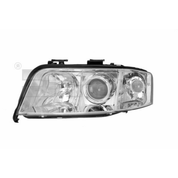 ΦΑΝΑΡΙ ΕΜΠΡΟΣ AUDI A6 C5, αριστερο, nsert colour chromium-plated, H7
