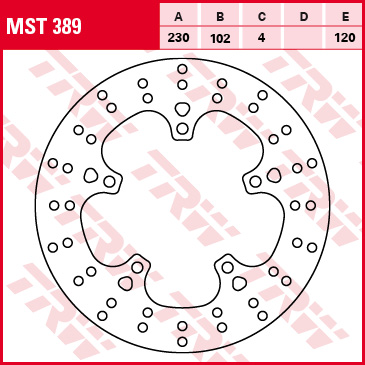 ΔΙΣΚΟΠΛΑΚΑ ΠΙΣΩ TRW YAMAHA YZF R 125 2008-2013. MST389 - Image 2