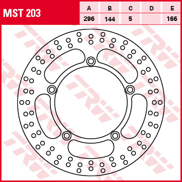 ΔΙΣΚΟΠΛΑΚΑ ΕΜΠΡΟΣ TRW HONDA VT 600C (Shadow) 1988-2003,. MST203 - Image 2