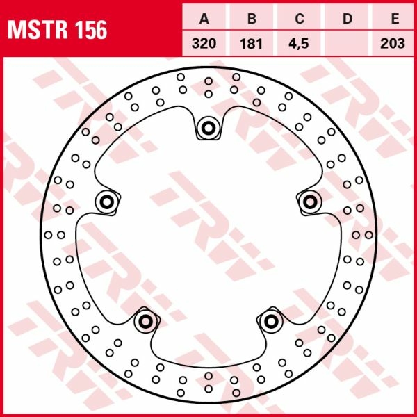 ΔΙΣΚΟΠΛΑΚΑ ΕΜΠΡΟΣ TRW BMW F, R, R NINET, S 1000XR/1200/1200R LC/1200RS LC/1200RT LC/800R. MSTR156