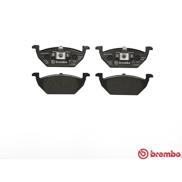 Σετ τακάκια εμπρός BREMBO P 85 041, AUDI A1, A3. VW GOLF IV, VI, POLO 9N, FOX, UP, LUPO. SEAT IBIZA 6L,6J, LEON 1M. SKODA FABIA MK1,MK2, OCTAVIA MK1,RAPID.