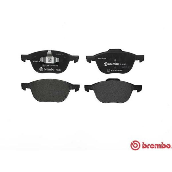 Σετ τακάκια εμπρός BREMBO P 24 061. Ford Kuga Mk1/Mk2 1.6–2.0 2008–2017, C‑Max 1.6–2.0 2010–2019, Focus Mk2/Mk3 1.4–2.0 2004–2018. Mazda 3 BK/BL 1.4–2.0 2003–2013, 5 CR19 1.8–2.0 2005–2015.